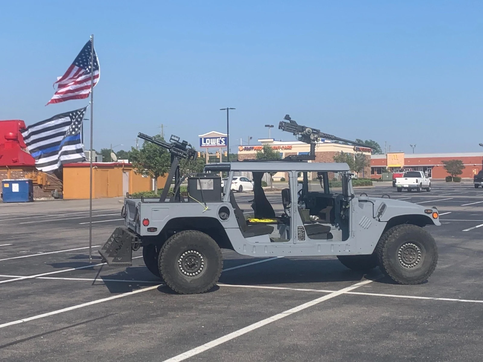 Outdoor vehicle display pictured in the STS company gallery